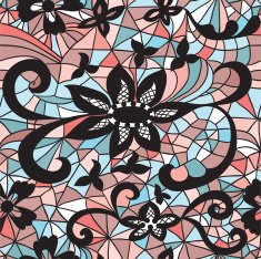Mosaic vector seamless pattern N26