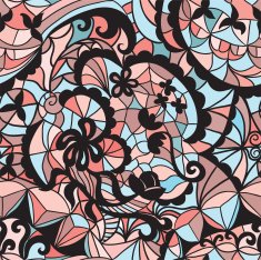 Mosaic vector seamless pattern N28