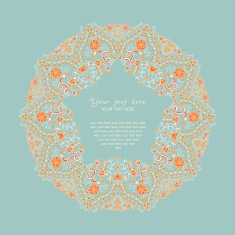 Ornamental round lace frame N11