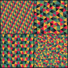 Set of four geometric pattern N3