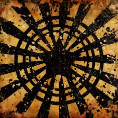 grunge star with abstract stains N2