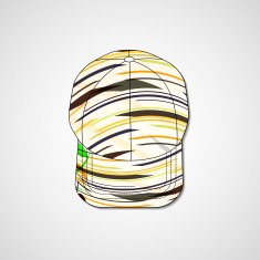 Abstract illustration on peaked cap N136