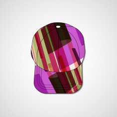 Abstract illustration on peaked cap N137
