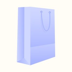 Empty Shopping Bag on white for advertising and branding N4