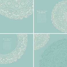 Vintage invitation card set