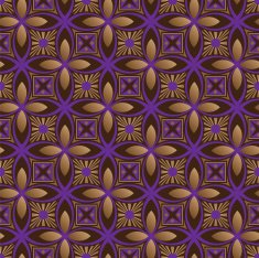 Geometric tribal pattern in purple brown and gold
