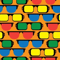 seamless pattern retro sunglasses