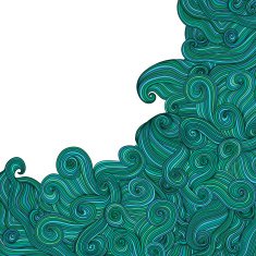 Abstract invitation card with wave