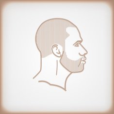 illustration with a male face