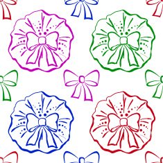 Seamless background contours bows