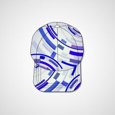 Abstract illustration on peaked cap N143
