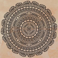 Elegant lacy doily Invitation card Vector template