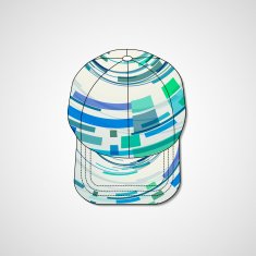 Abstract illustration on peaked cap N147