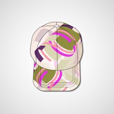 Abstract illustration on peaked cap N149