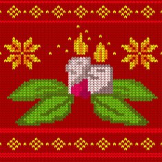 candles seamless knit pattern