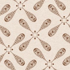 Vector Abstract Ethnic Seamless Floral Pattern