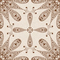 Vector Seamless Abstract Ethnic Floral Patten