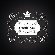 Black Vector Abstract Background for Sample Text
