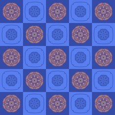 The geometric pattern of square shapes