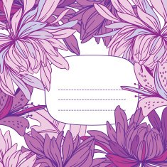 gentle vector floral frame