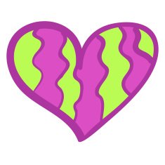 Funny colorful heart background