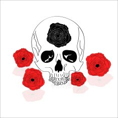skull with roses N2