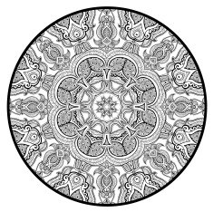 Ornamental round lace pattern like mandala