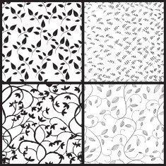 set of tree seamless patterns