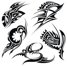 Set of various tribal elements