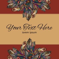 Vector vintage floral pattern N11