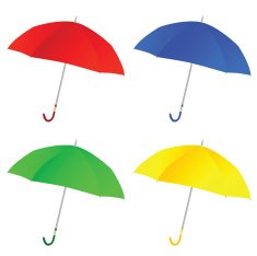 umbrella color vector illustration