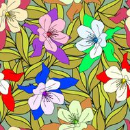 Decoration element Floral style Seamless N5