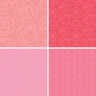 rose seamless backgrounds set
