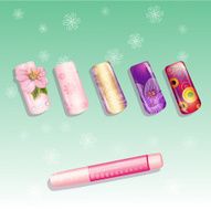Set of fake nails-EPS10
