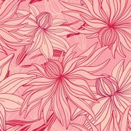 vector seamless pattern of abstract flowers