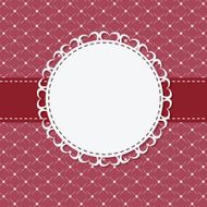 vintage frame with bow vector illustration