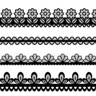 Set of lace vector borders N2