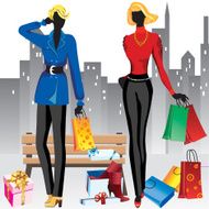 Women on shopping N2