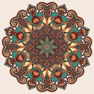 Circle lace ornament round ornamental geometric doily pattern N3
