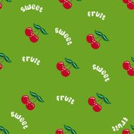 Seamless cherry background