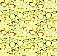 Retro lenses seamless pattern