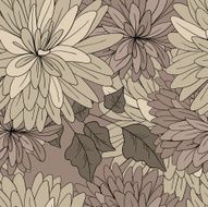 seamless retro pattern from abstract flowers