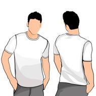 T-shirt men back and front