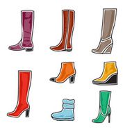 Boots icon set