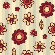 Beautiful background with flowers and stripes N2