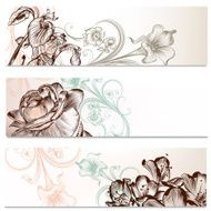 Business backgrounds set in floral style
