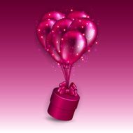 Festive background with gift box balloons N2