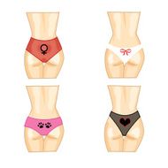 set of women wearing underwear