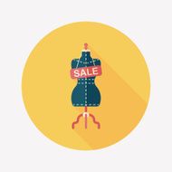 shopping mannequin flat icon with long shadow eps10 N7