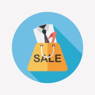 shopping suit flat icon with long shadow eps10 N9